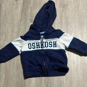OshKosh B'gosh Kids Navy and White Hoodie 9M